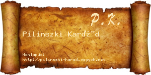 Pilinszki Karád névjegykártya